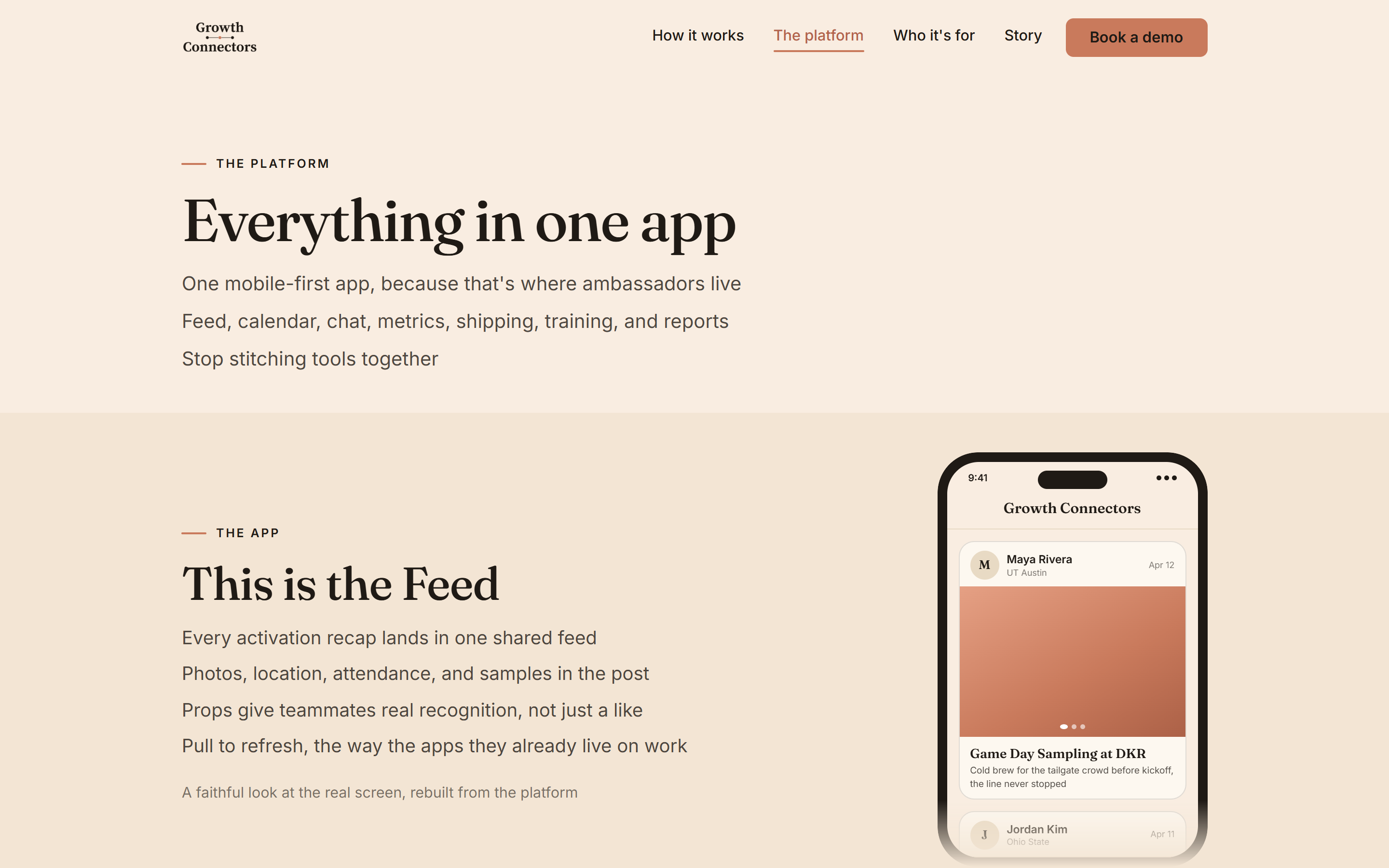 Growth Connectors platform page