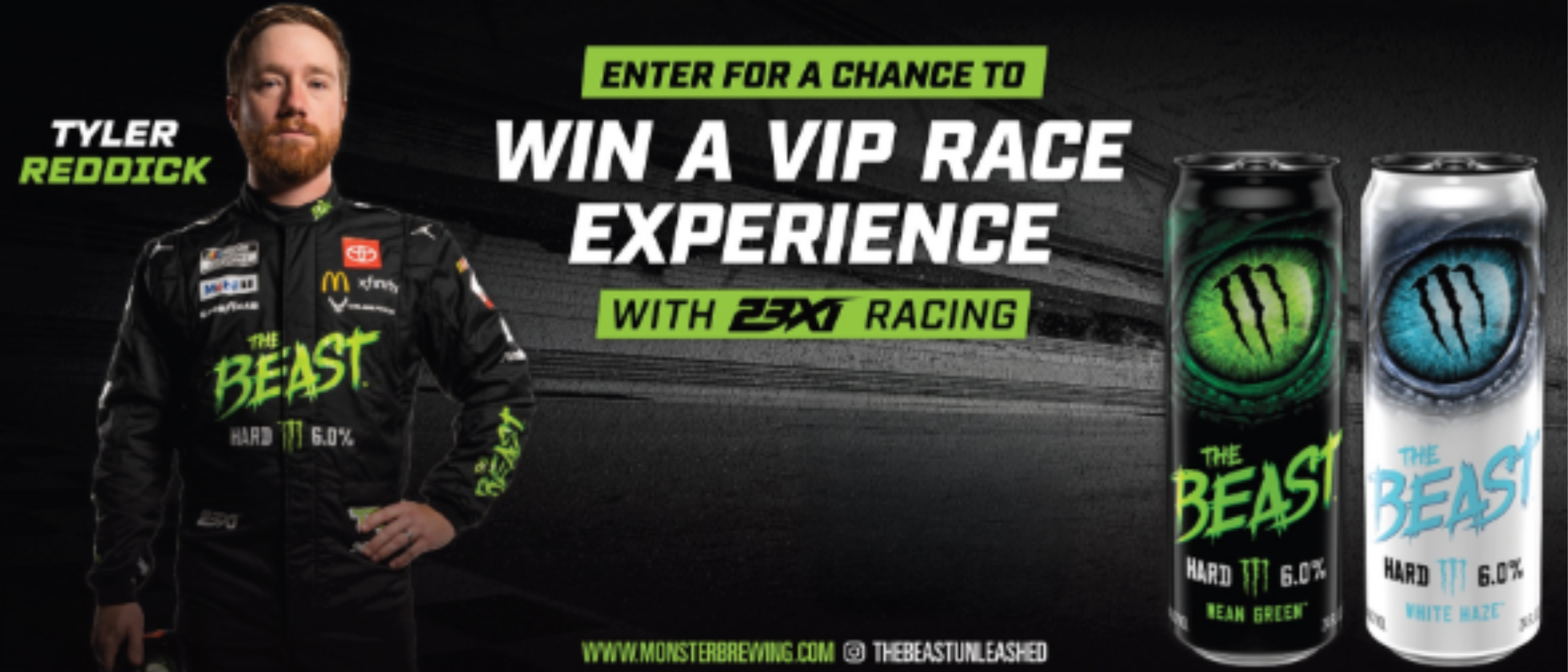 The Beast 23XI Racing Experience Sweepstakes featuring Tyler Reddick